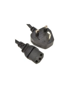 1.8m Power UK Kettle Lead IEC C13 Cord 3 pin Mains Cable