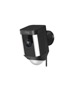 Ring Spotlight Cam Motion Detection Night Vision Wired Camera Black