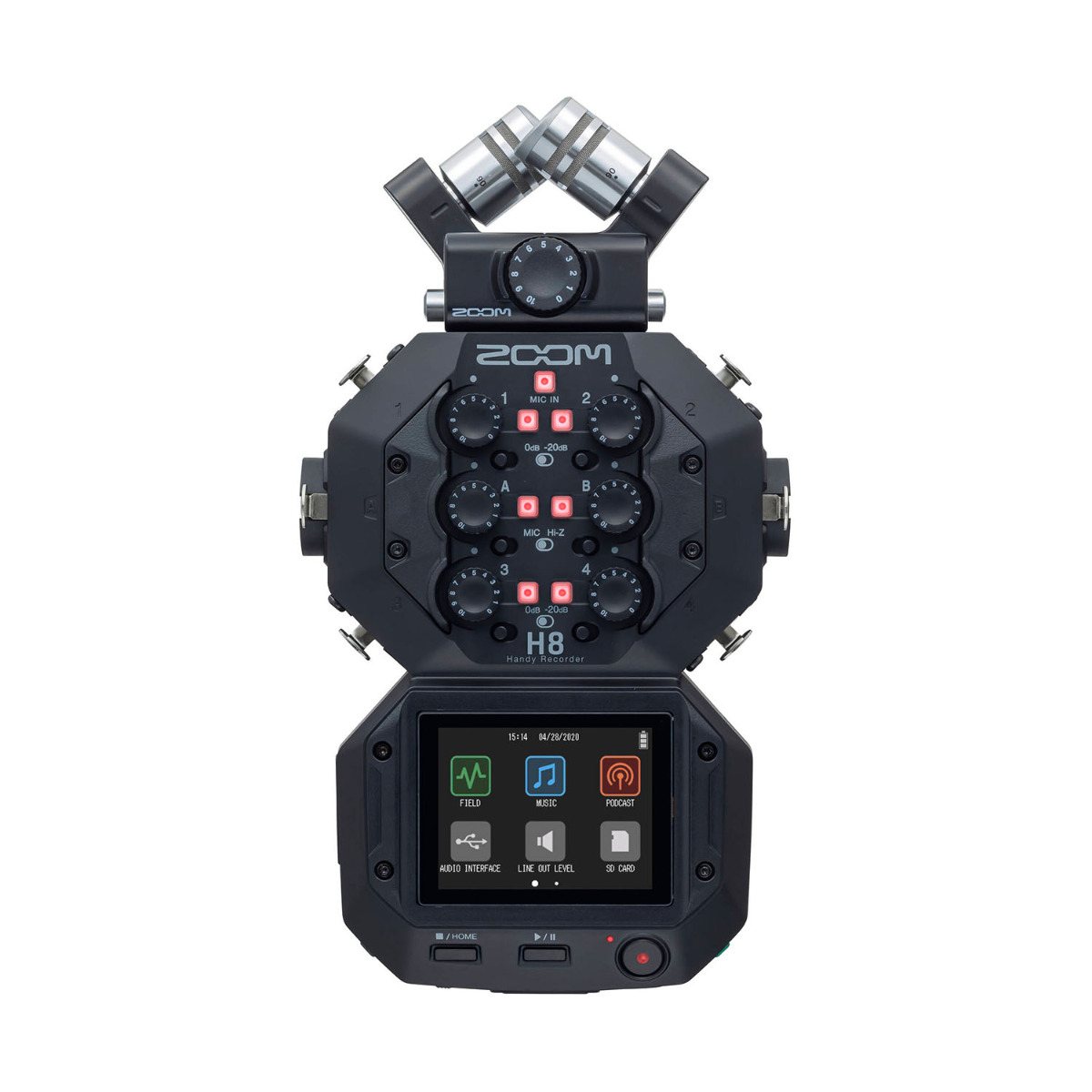 Zoom H8 Multi-Track Handy Recorder - Black